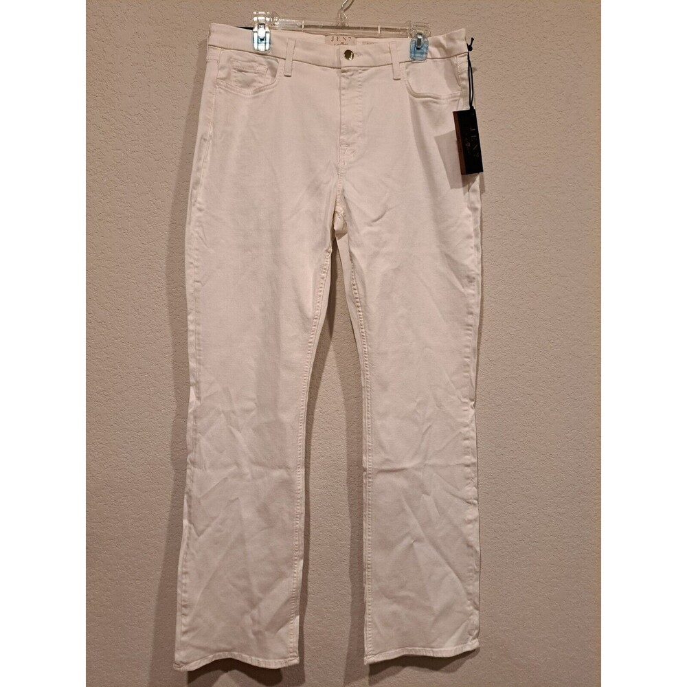7 For All Mankind Jen 7 Slim Bootcut Jeans Seven White Women's size 14 NWT!